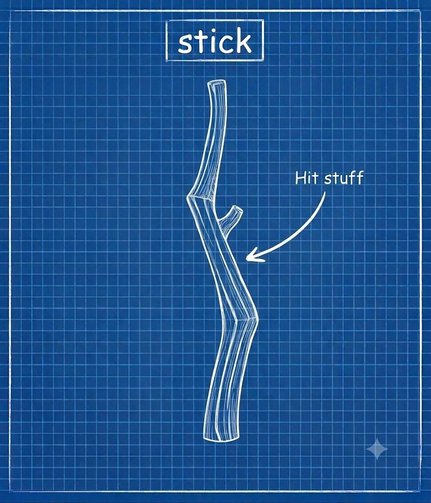 Blueprint drawing of the Bingbong Stick controller